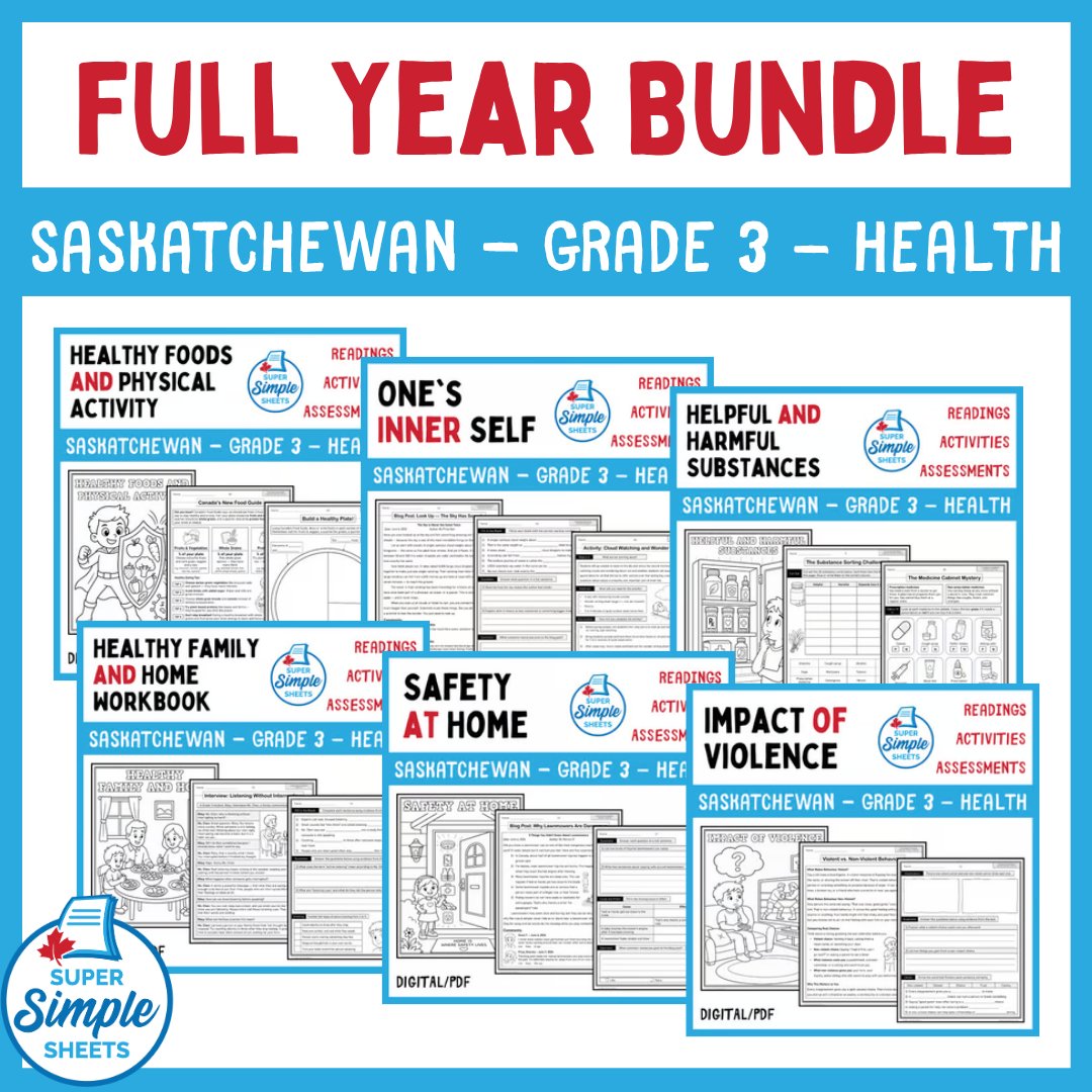 Grade 3 - Saskatchewan Health - Full Year Bundle
