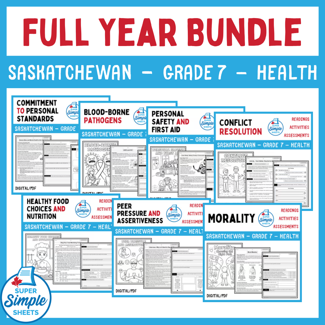 Grade 7 - Saskatchewan Health - Full Year Bundle