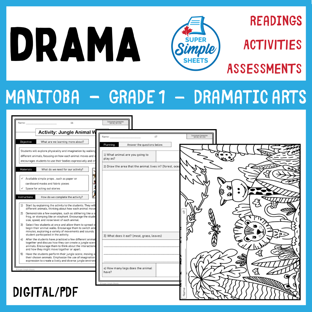 Manitoba Dramatic Arts Curriculum - Grade 1 - Drama unit