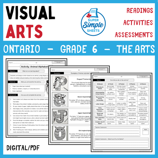 Ontario Arts Curriculum Grade 6 - Visual Arts