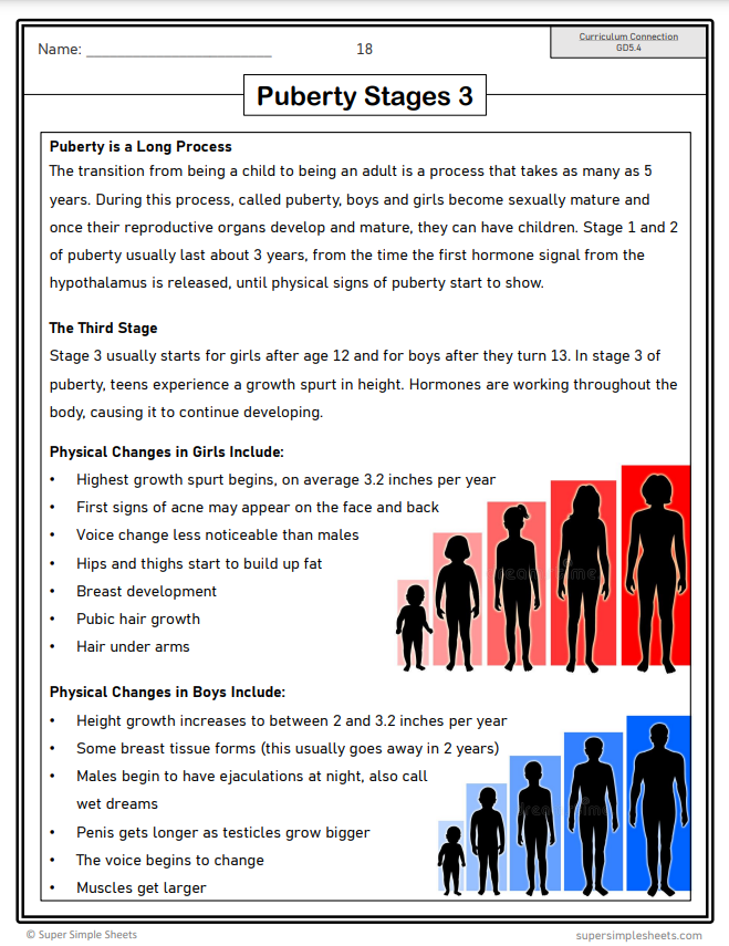 Growth and Development - Grade 5 - Alberta Health - Lessons/Workbook Bundle