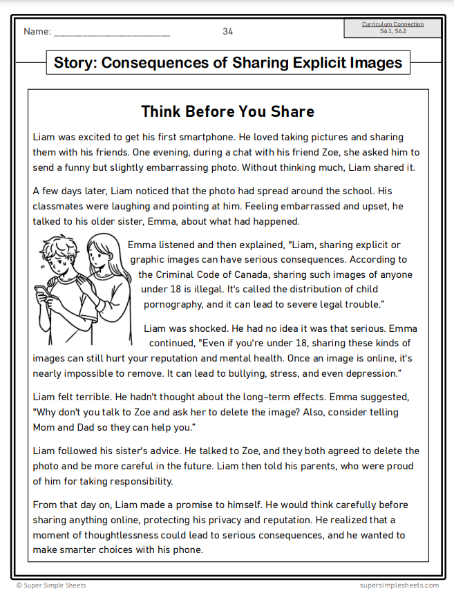 Safety - Grade 6 - Alberta Health and Wellness - Lessons/Workbook Bundle