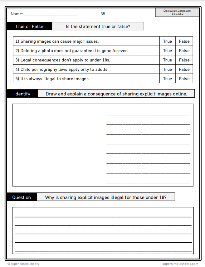 Safety - Grade 6 - Alberta Health and Wellness - Lessons/Workbook Bundle