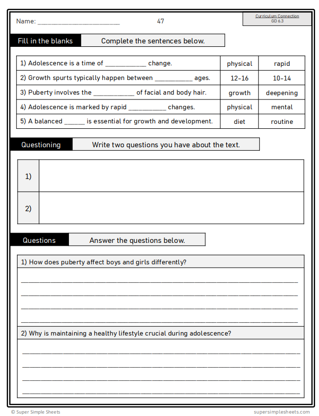 Alberta - Grade 6 - Health and Wellness - Lessons/Workbook Mega Bundle