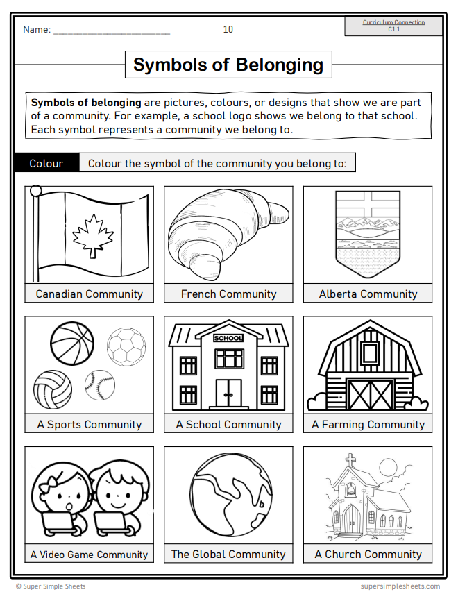 Citizenship Unit - Grade 1 - Alberta Social Studies - Lesson/Workbook Bundle