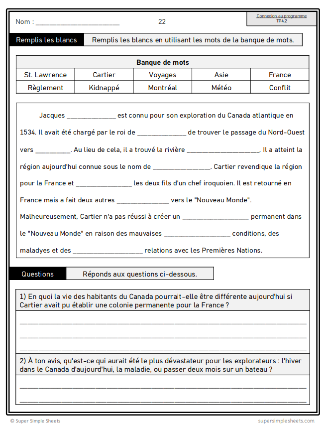 Alberta - Grade 4 Social Studies - French Immersion - FULL YEAR BUNDLE
