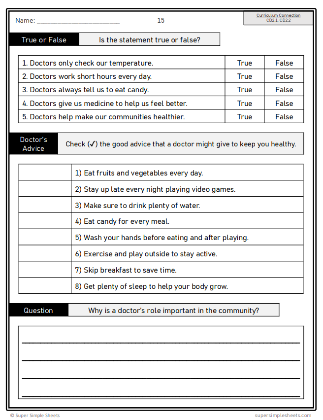Character Development - Grade 2 - Alberta Health - Lessons/Workbook Bundle