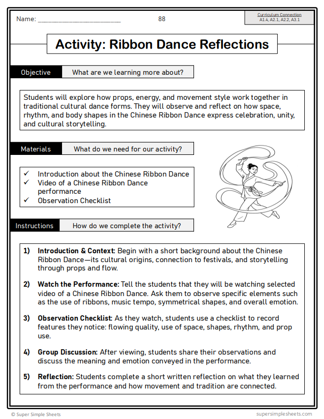Ontario Arts Curriculum Grade 7 - Dance