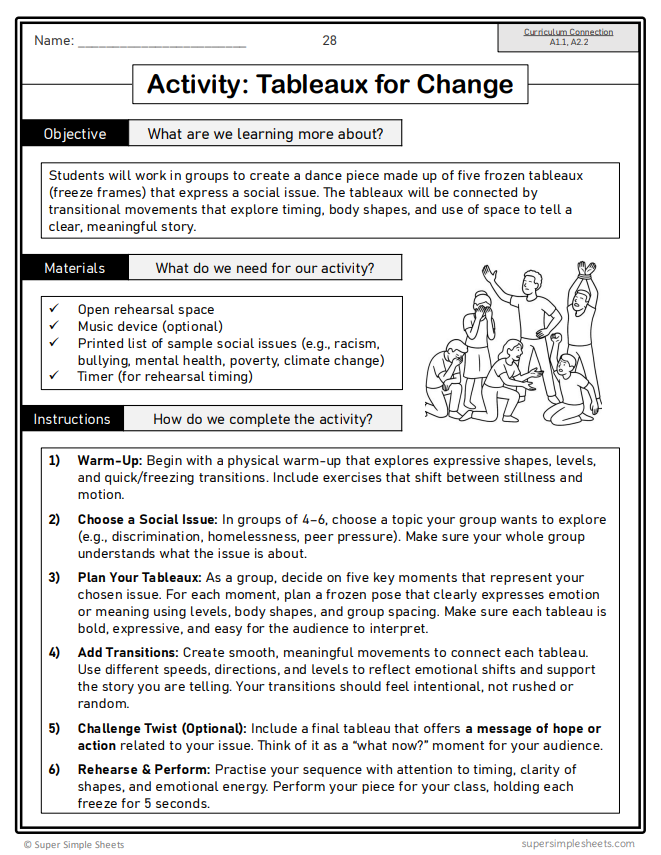 Ontario Arts Curriculum Grade 8 - Dance
