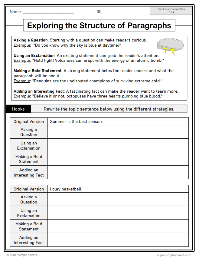 Grade 5 - Composition (Writing) Unit - Ontario Language - Lesson/Workbook Bundle