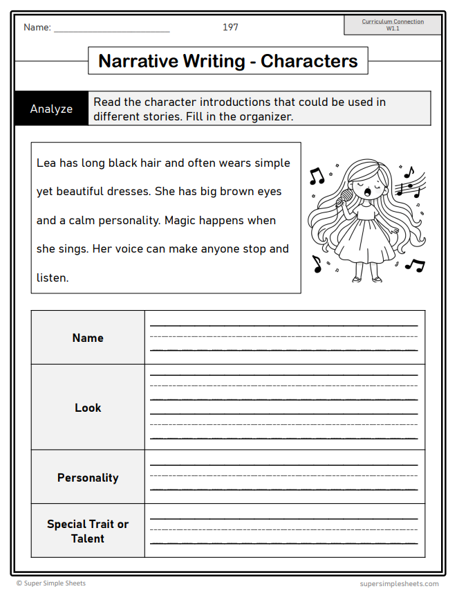 Grade 1 - Composition (Writing) Unit - BC Language - Lesson/Workbook Bundle