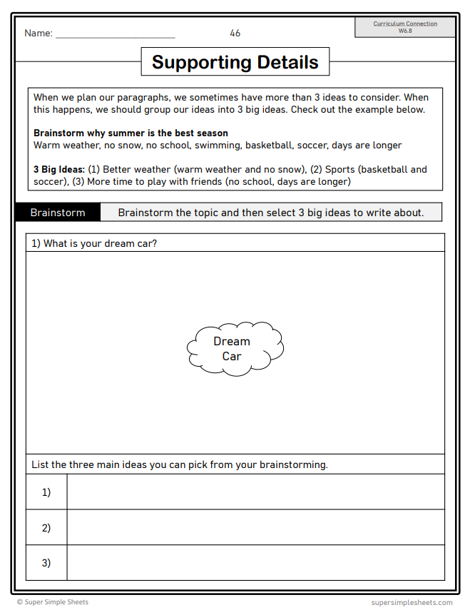 Grade 6 - Composition (Writing) Unit - BC Language - Lesson/Workbook Bundle