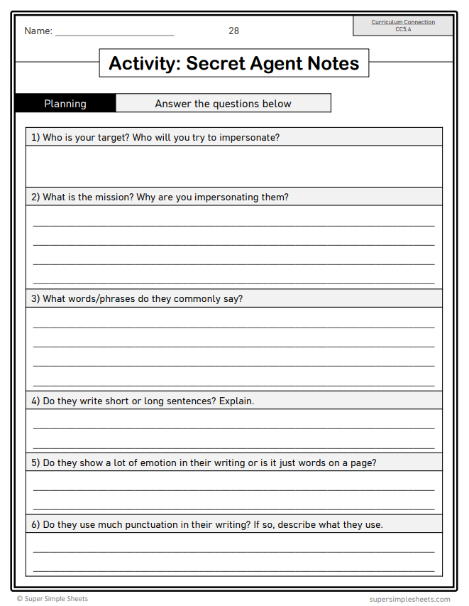 Grade 5 - Writing Unit - Saskatchewan Language - Lesson/Workbook Bundle