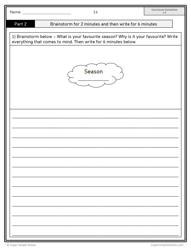 Grade 2 - Writing Unit - Manitoba Language - Lesson/Workbook Bundle