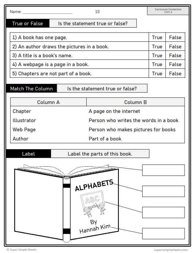 Grade 1 - Reading Comprehension Unit - BC Language - Lesson/Workbook Bundle