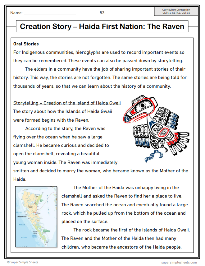 Grade 4 - Reading Comprehension Unit - BC Language - Lesson/Workbook Bundle