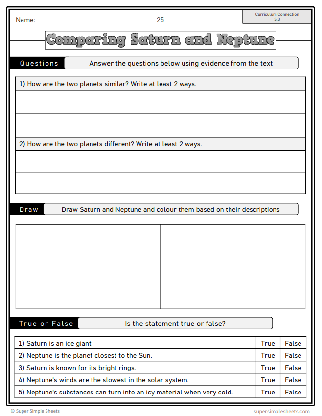 Grade 6 - Space Unit - Alberta Science - Lesson/Workbook Bundle