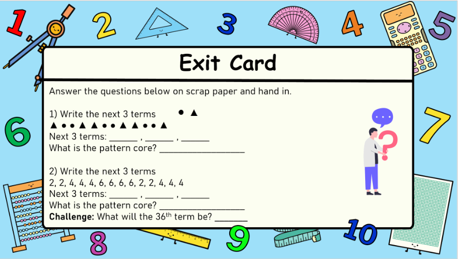 Grade 5 - Algebra - Patterns, Equations - Ontario Math - Lesson/Workbook Bundle