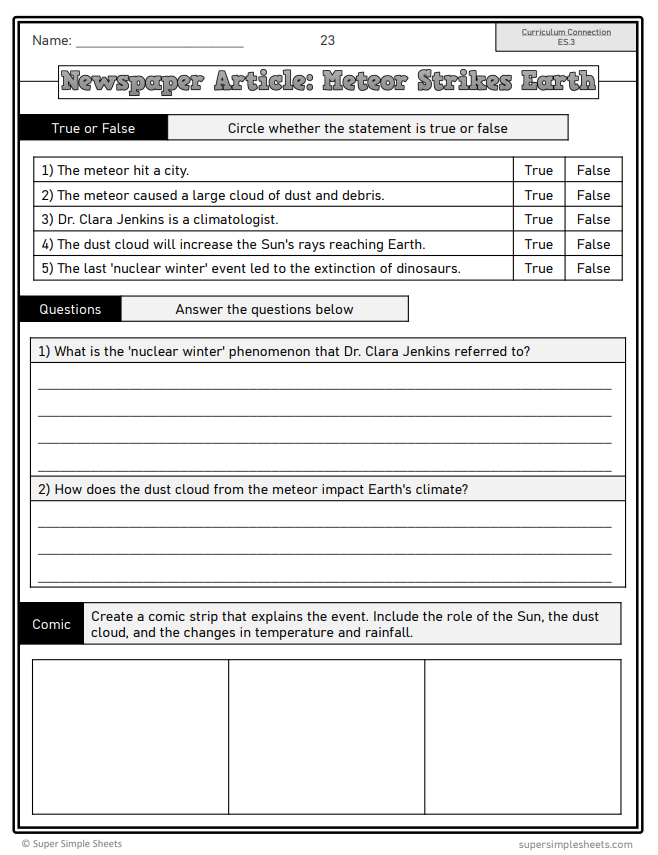 Grade 6 - Earth Systems - Alberta Science - Lesson/Workbook Bundle