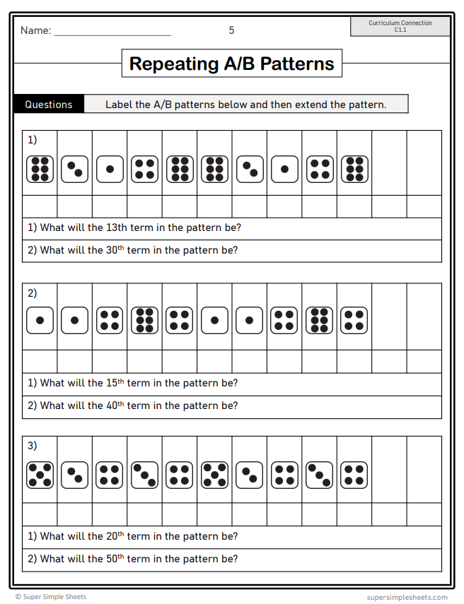 Grade 7 - Algebra - Patterns, Equations - Ontario Math - Lesson/Workbook Bundle