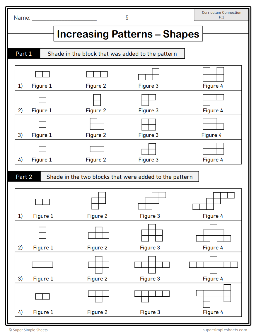 Grade 4 - Patterning and Equations Unit - BC Math - Lesson/Workbook Bundle