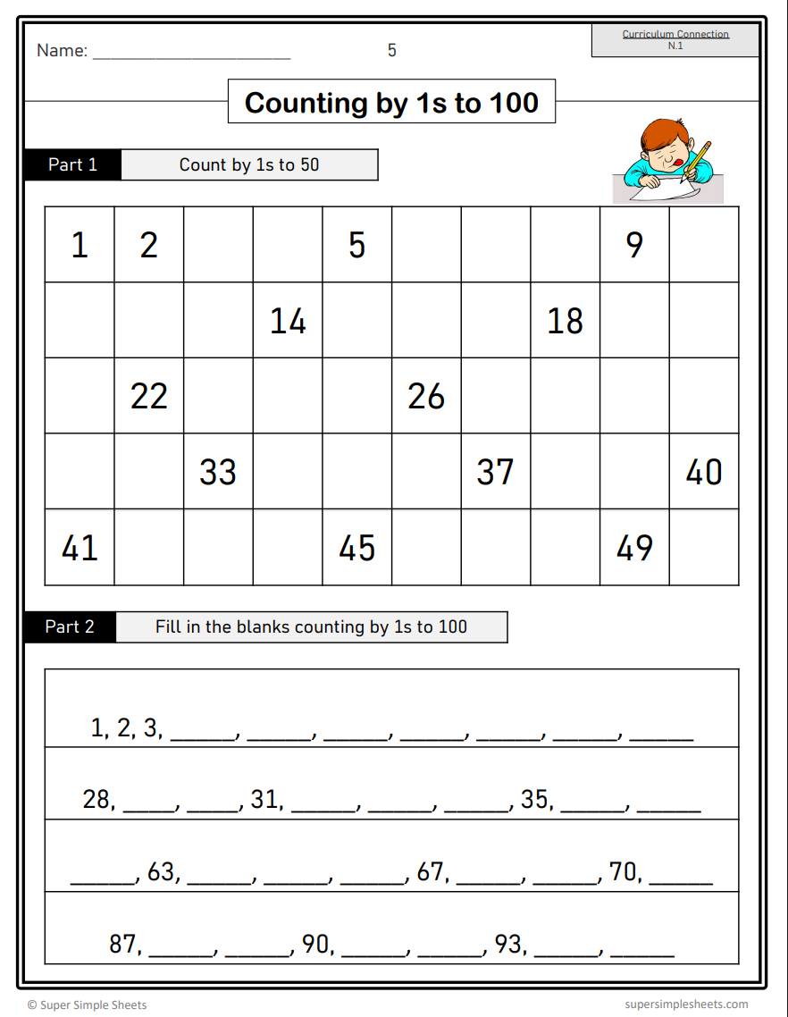 Grade 1 - Number Unit - Manitoba Math - Lesson/Workbook Bundle