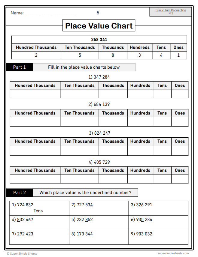 Grade 5 - Number Unit - Manitoba Math - Lesson/Workbook Bundle