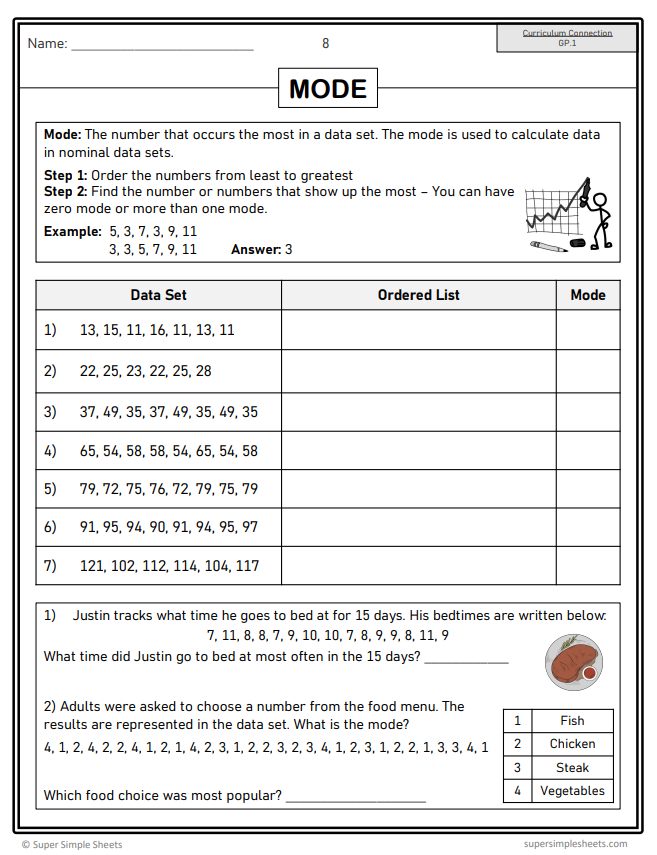 Grade 8 - Statistics Unit - BC Math - Lesson/Workbook Bundle