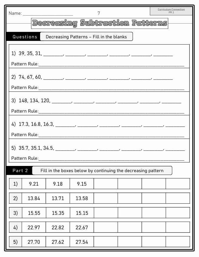 Grade 8 - Patterns and Relations - Manitoba Math - Lesson/Workbook Bundle