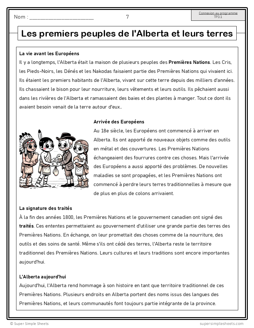 Alberta - Grade 3 Social Studies - French Immersion - FULL YEAR BUNDLE