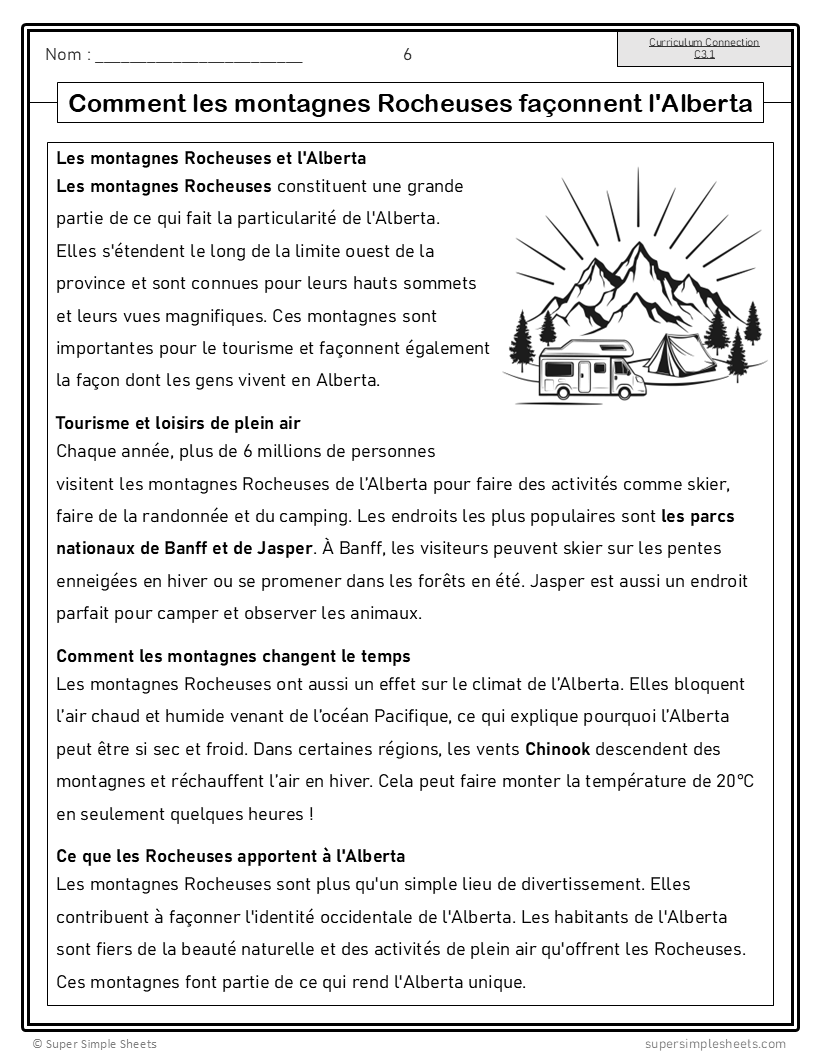 Alberta - Grade 3 Social Studies - French Immersion - FULL YEAR BUNDLE