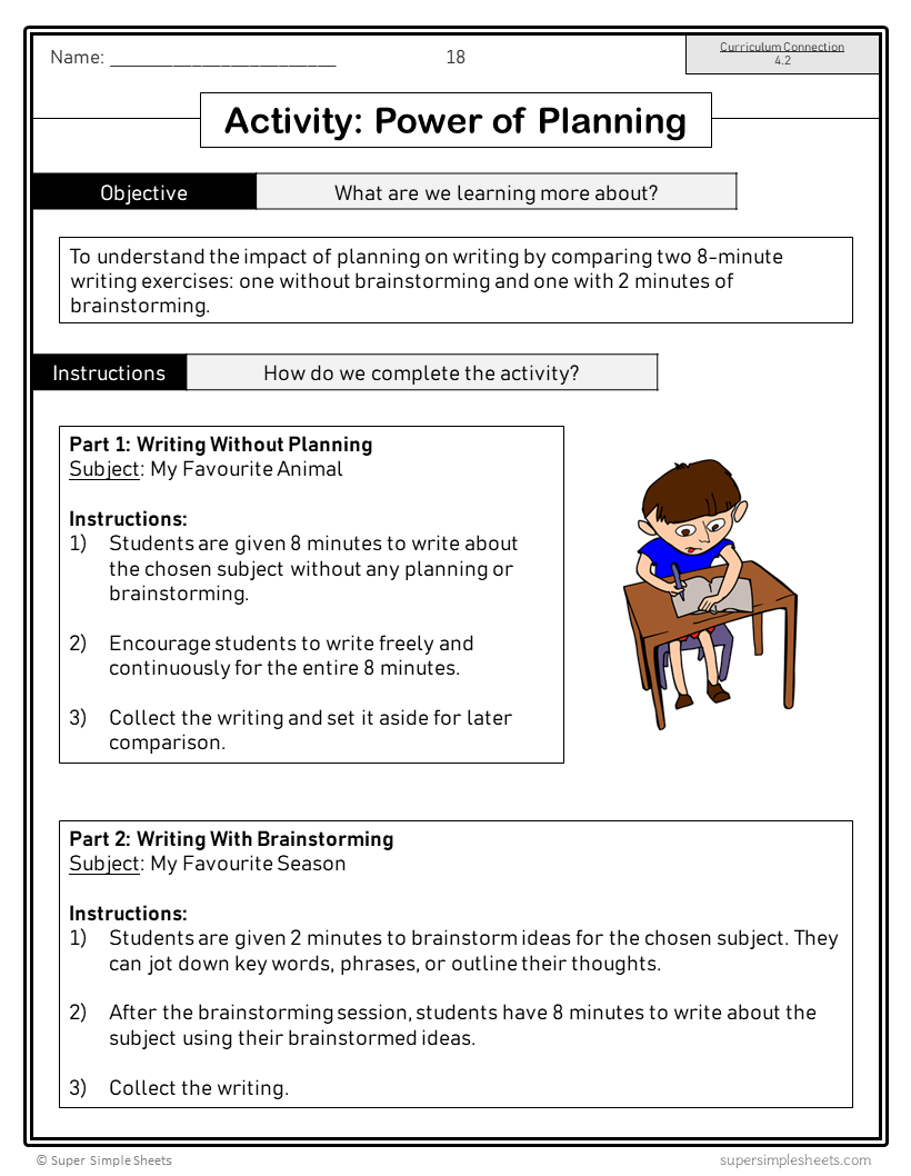 Manitoba Grade 4 Language Arts ELA FULL YEAR BUNDLE Super Simple Sheets