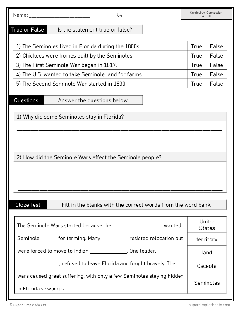 Florida - Grade 4 Social Studies - FULL YEAR BUNDLE