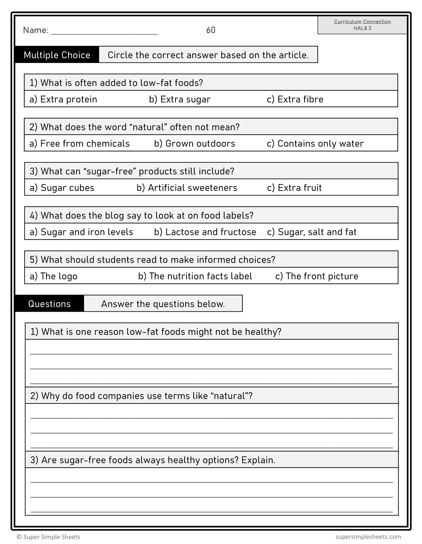 Grade 8 - BC Health Curriculum - FULL YEAR BUNDLE
