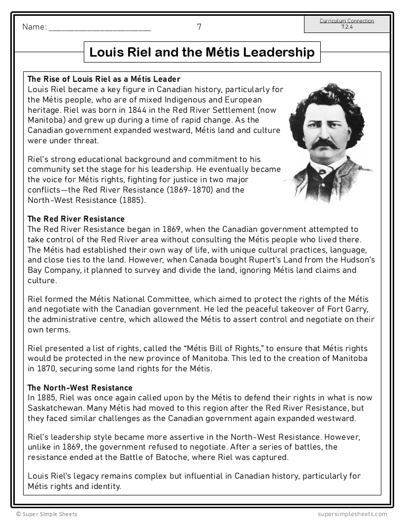 Following Confederation - Alberta Social Studies Grade 7 Lesson/Workbook Bundle