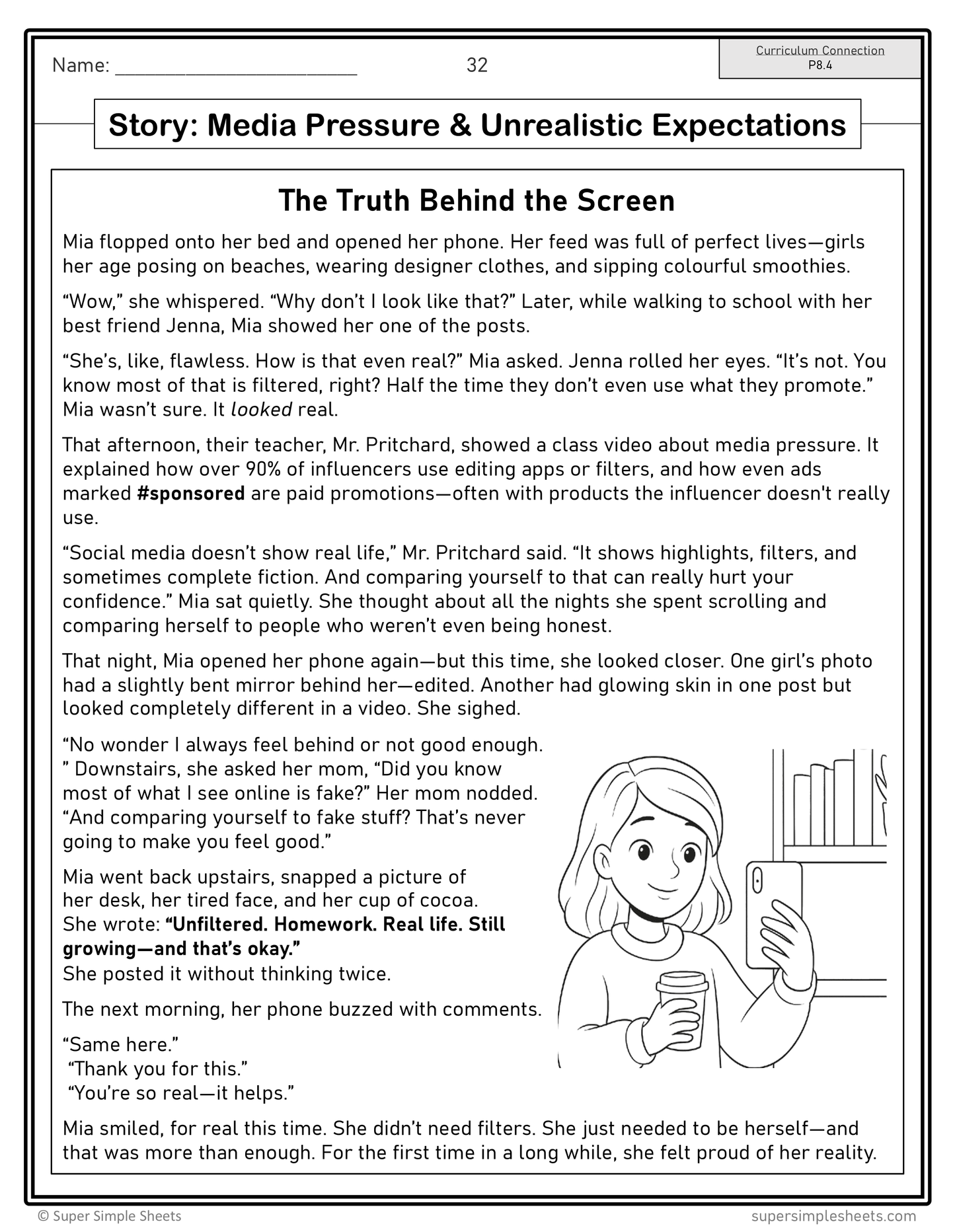 Grade 8 - Personal Health Unit - Alberta Health - Lessons/Workbook Bundle