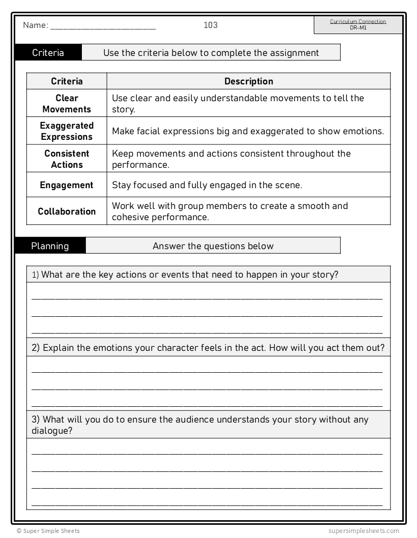Manitoba Dramatic Arts Curriculum - Grade 6 - Drama unit