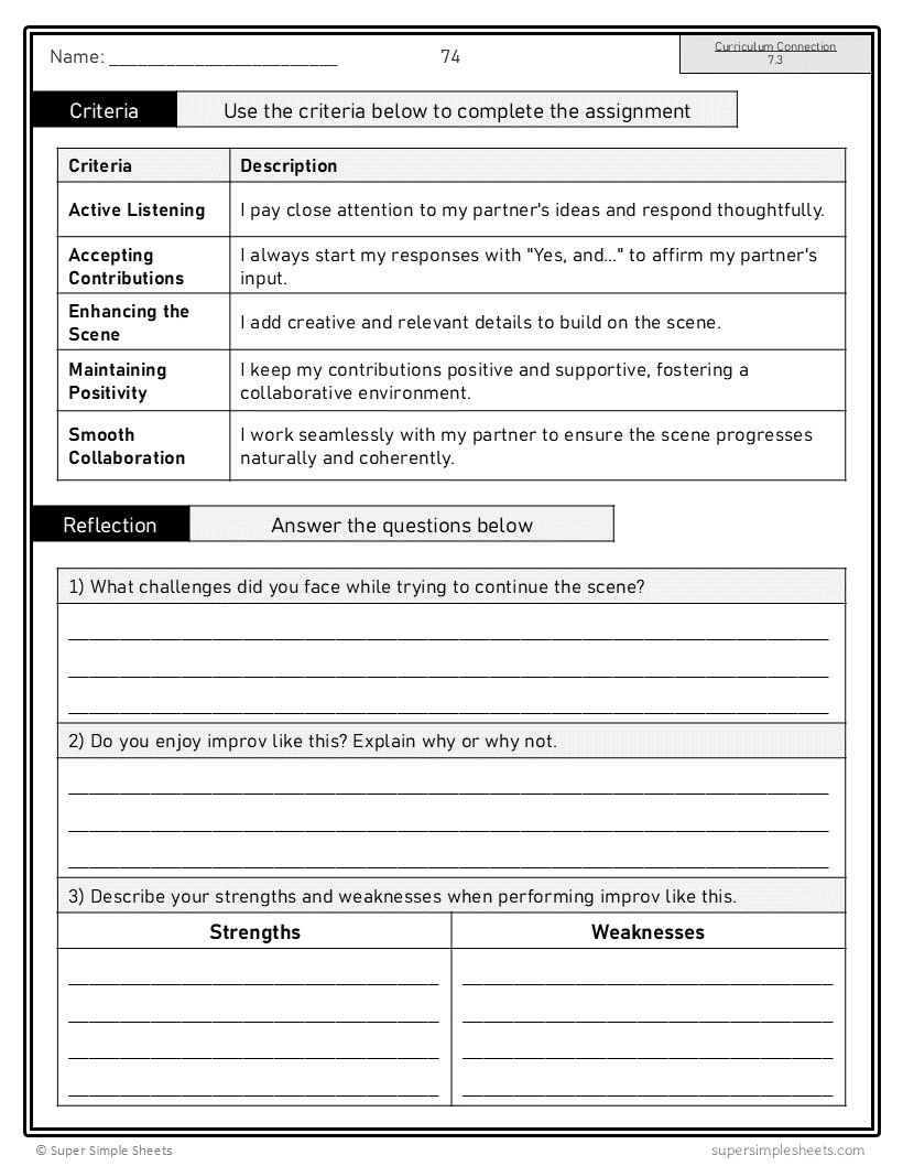 Alberta Fine Arts Curriculum Grade 7 - Drama - Full Year Unit – Super ...