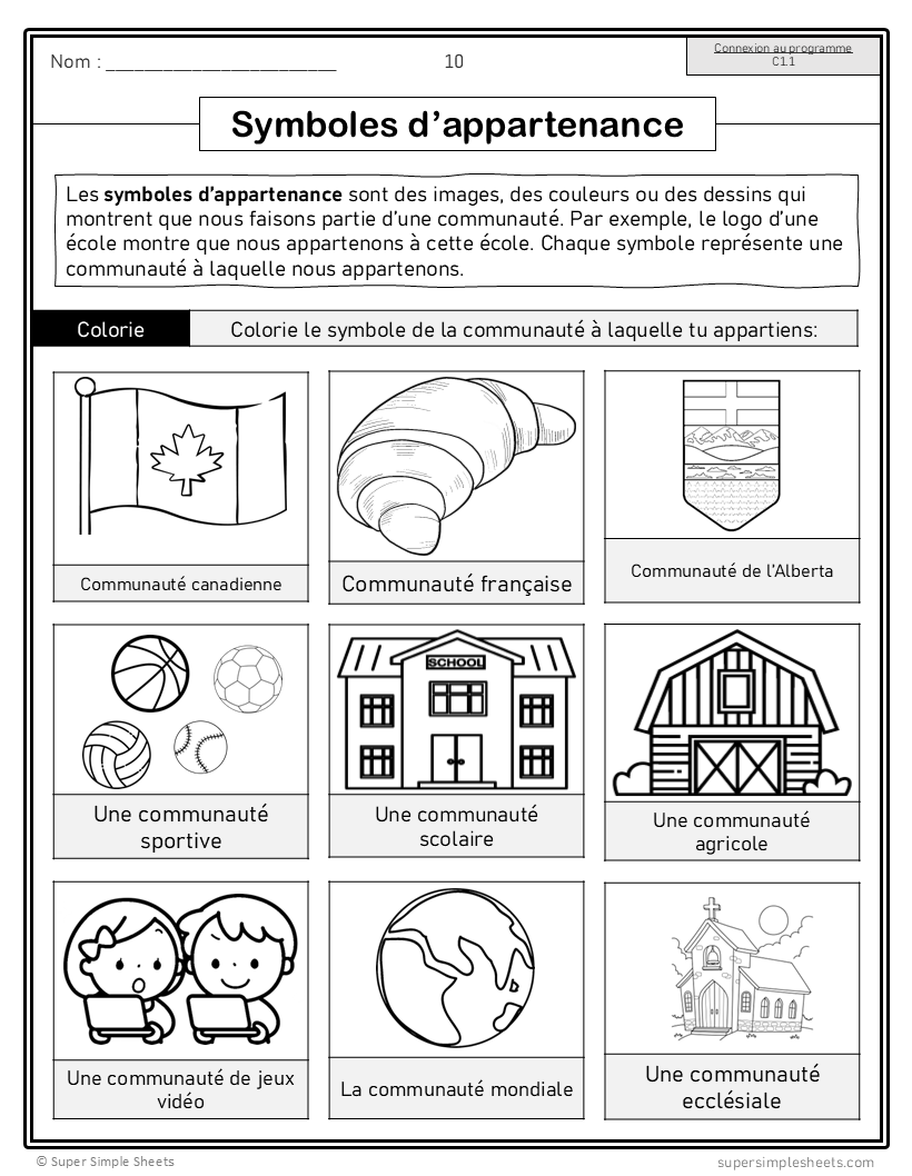 Alberta - Grade 1 Social Studies - French Immersion - FULL YEAR BUNDLE