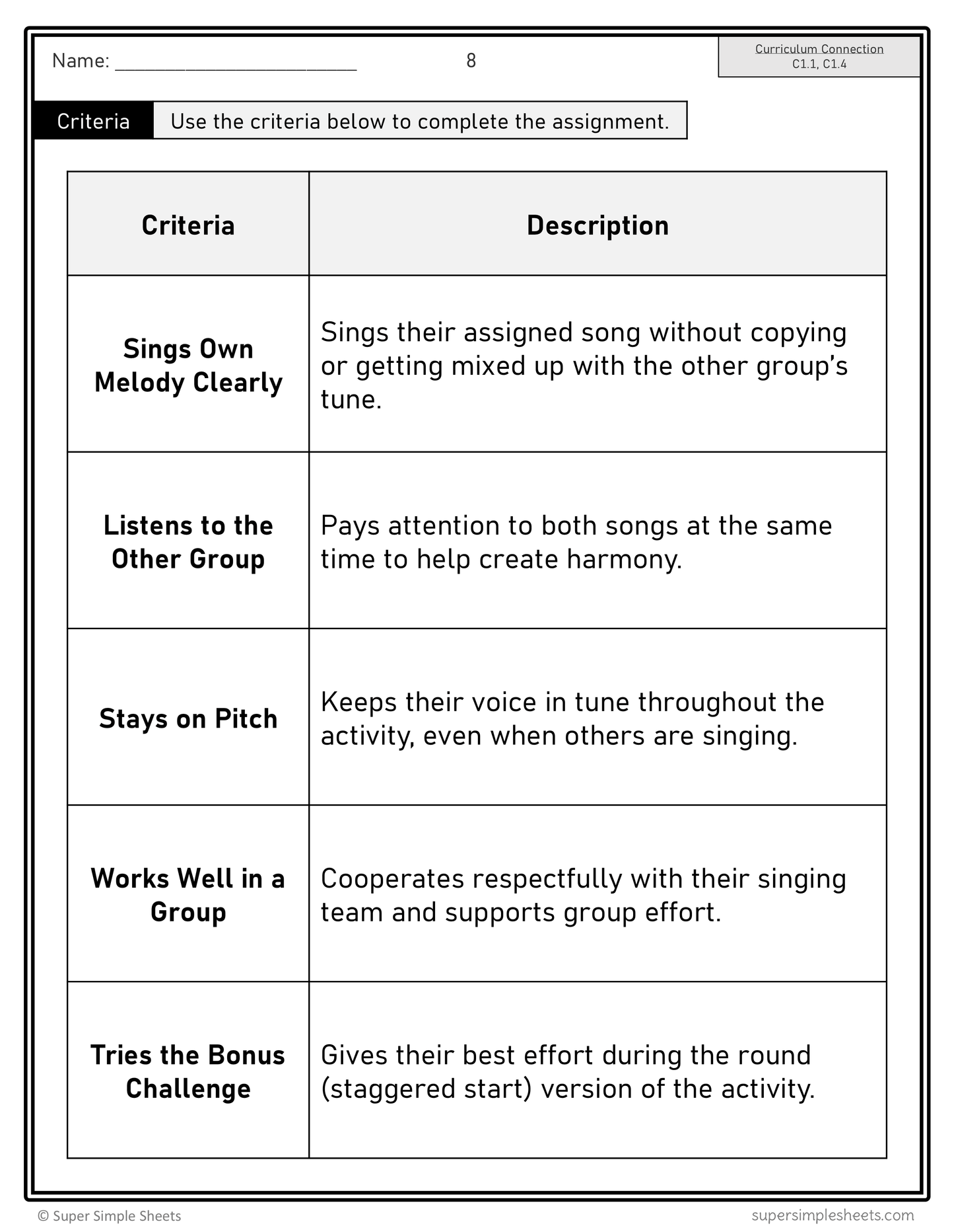 Grade 3 - Ontario The Arts Curriculum - FULL YEAR BUNDLE