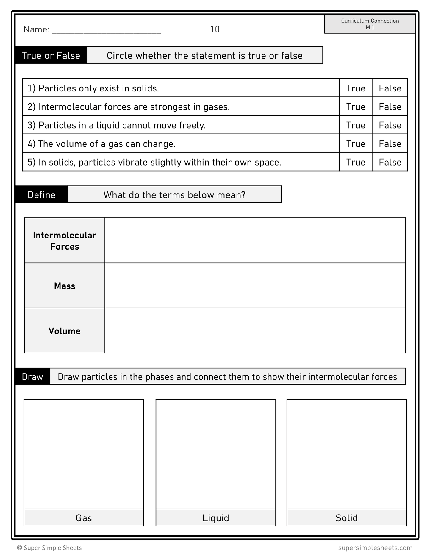 Grade 6 - Matter Unit - Alberta Science - Lesson/Workbook Bundle