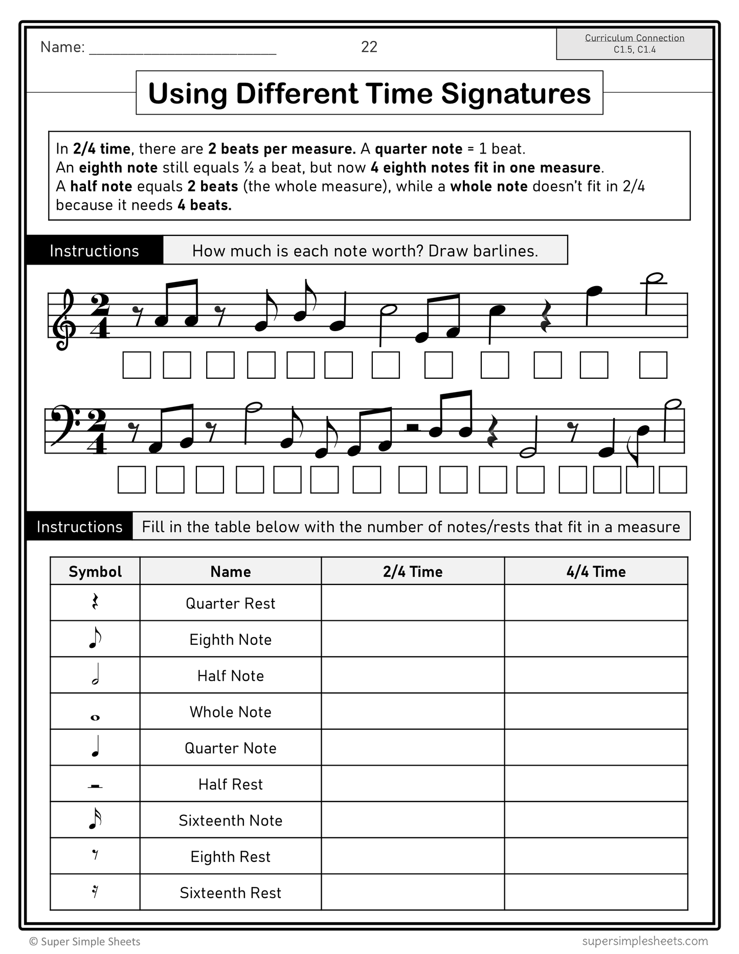 Grade 8 - Music Unit - Ontario Arts Curriculum