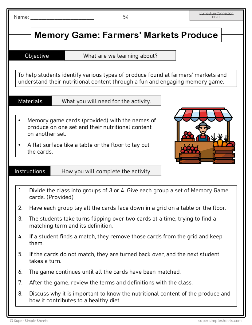 Healthy Eating - Grade 6 - Alberta Health and Wellness - Lessons/Workbook Bundle