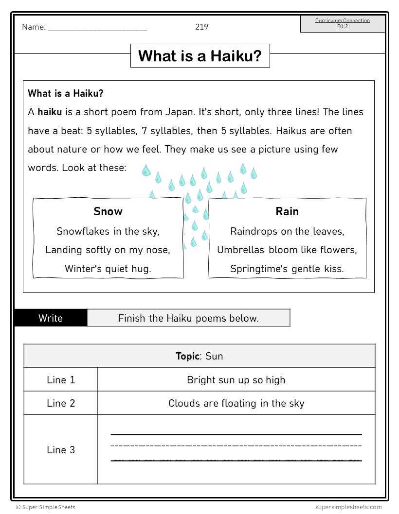 NEW 2023 Ontario Language - Grade 1 - Composition
