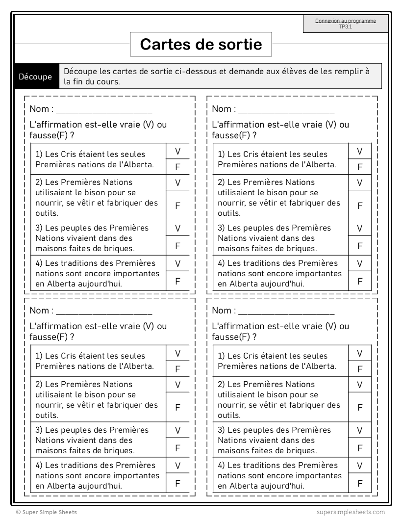 Alberta - Grade 3 Social Studies - French Immersion - FULL YEAR BUNDLE