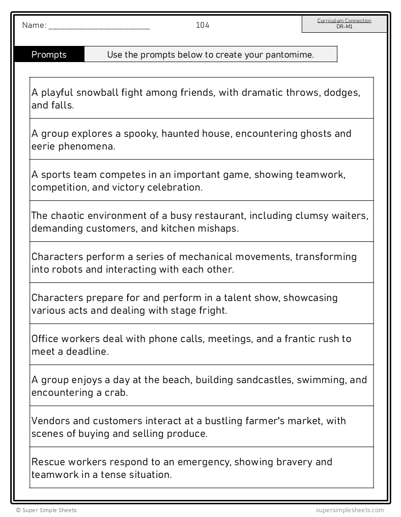 Manitoba Dramatic Arts Curriculum - Grade 6 - Drama unit