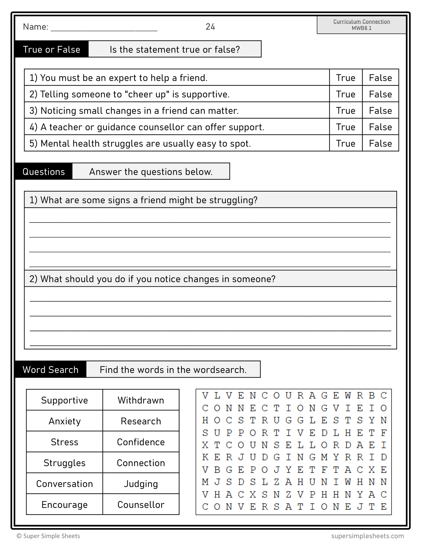 Grade 8 - BC Health Curriculum - FULL YEAR BUNDLE