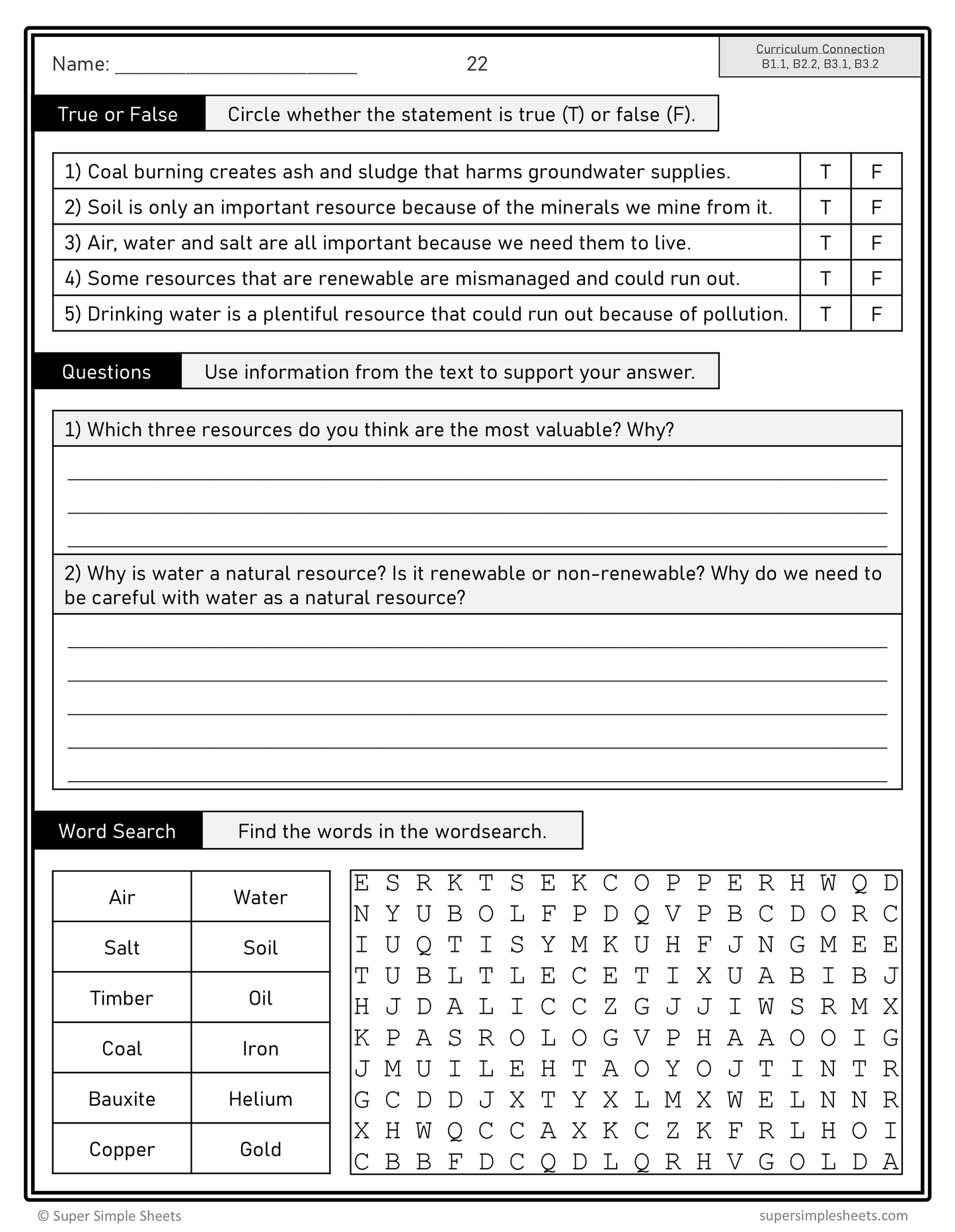 Grade 7 - Natural Resources Around the World - Ontario Geography - Bundle