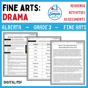 Alberta Fine Arts Curriculum Grade 3 - Drama - Full Year Unit