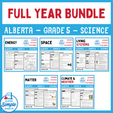 Science - Alberta Grade 5 - FULL YEAR BUNDLE